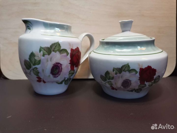 Сахарница молочник Дулево