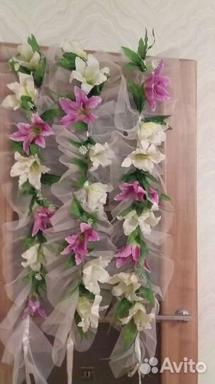 Свадебные украшения на машину