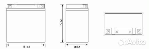 Акб Delta CT 1214 14 ah 151х88х147