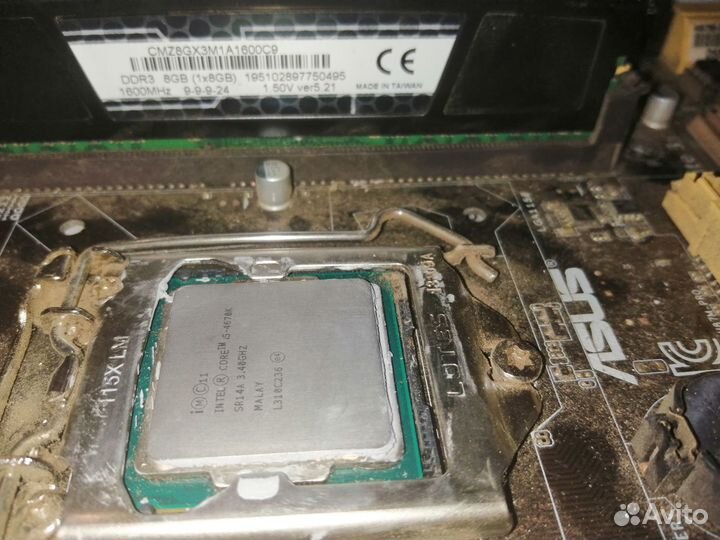 Комплект i5-4670k + asus b85-plus + 24 gb ddr3