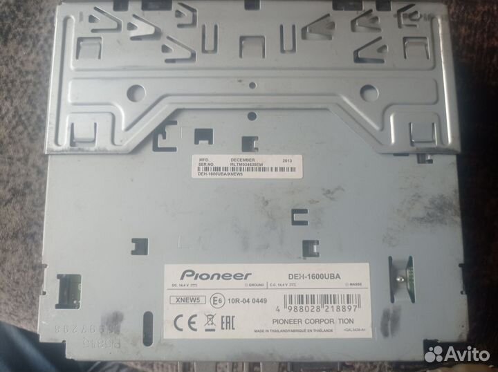 Магнитола pioneer deh 1600 ub