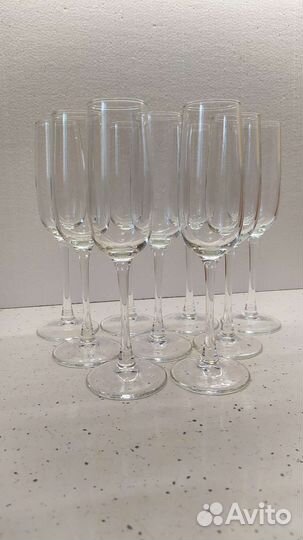Новые Бокалы 12 шт для шампанского вина
