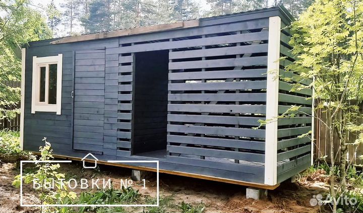 Бытовка хозблок с дровником 6х2.5