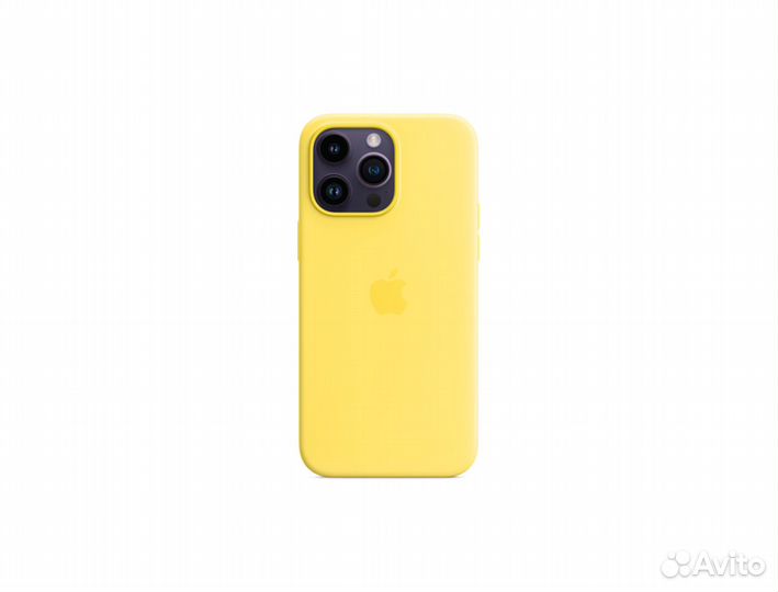 Чехол iPhone 14 Pro Silicone Case желтый
