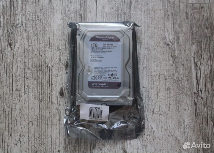 Новый HDD для систем видеонаблюдения 1Tb WD Purple