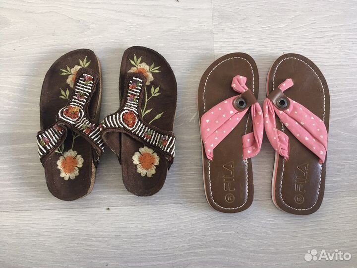 Шлепанцы Fila р33 и замша р32 новые