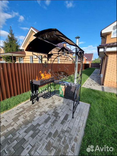 Мангал с крышей