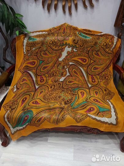 Платок большой шелковый etro италия