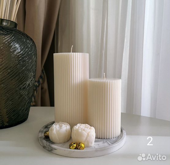 Свечи интерьерные из соевого воска