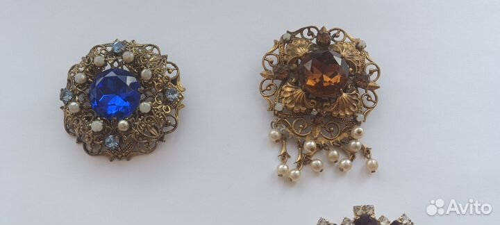 Броши. Винтаж. Чехия