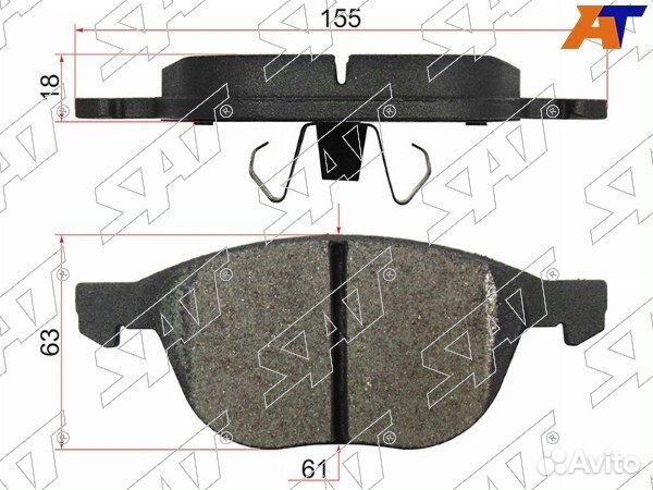 Колодки тормозные Передние volvo C30