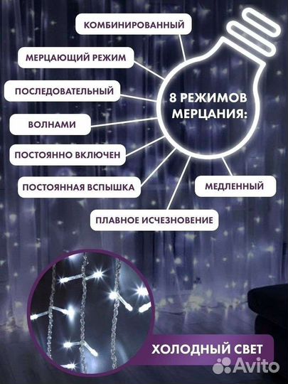 Гирлянда на окно