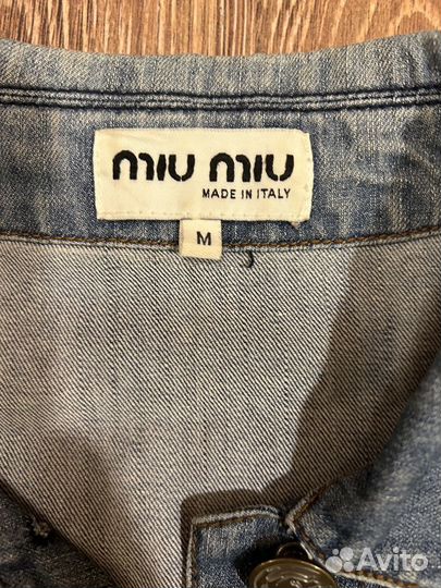 Джинсовая женская куртка miu miu