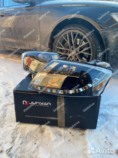 Фары Audi TT 8N 99-05 c дхо галоген черные