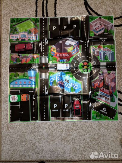 Игровой коврик, дорога, городок
