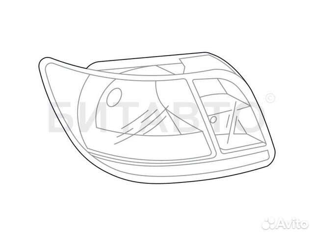 Фонарь задний левый на Kia Rio