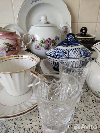 Посуда чайник чашка стопки СССР селедочницы