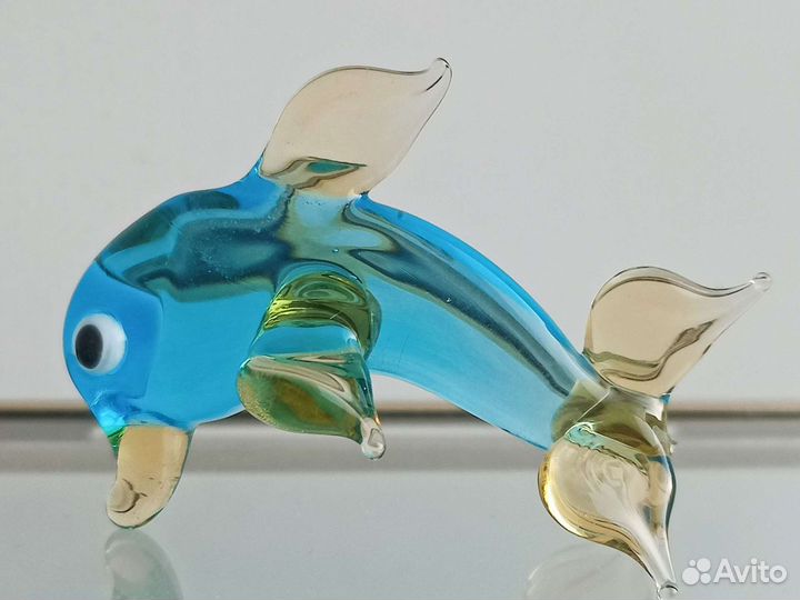 Коллекционные морские фигурки из цветного стекла