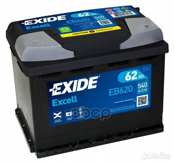 Exide EB620 excell аккумуляторная батарея 19.5