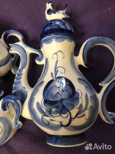 Сервиз гжель(чайный, кофейный)