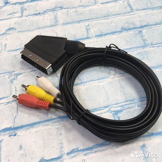 Кабель аудио видео Scart 3RCA 2м