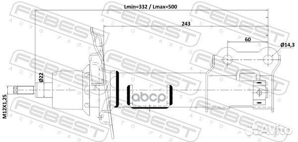 12110-014FL Амортизатор hyundai I30 12