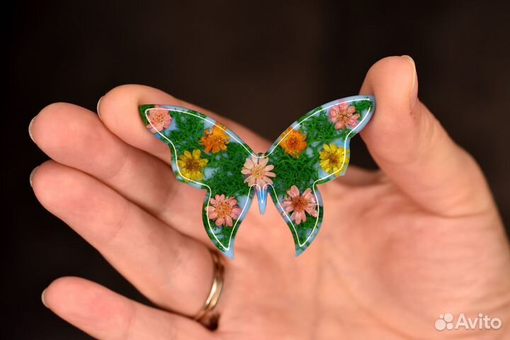 Брошь бабочка Летнее настроение