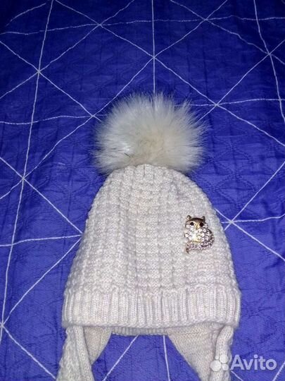 Шапка детская для девочки зимняя