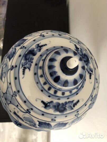 Гжель Авторская работа Настольная лампа СССР