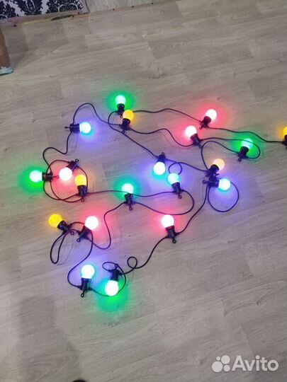 Гирлянда уличная и бегущие огни (сосульки)