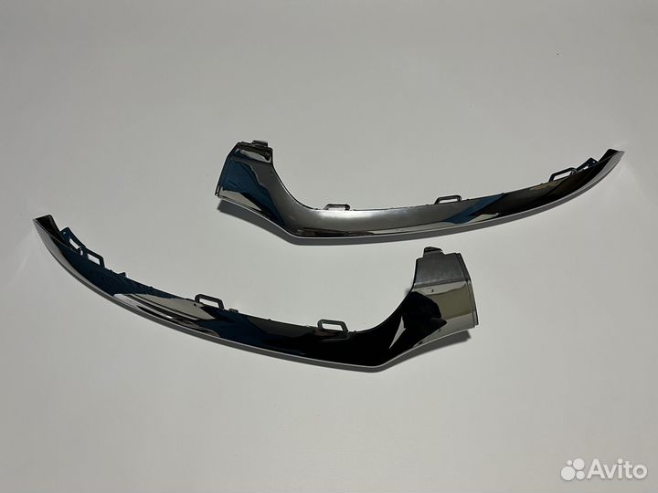 Боковые хром накладки Mercedes w205 AMG бампера