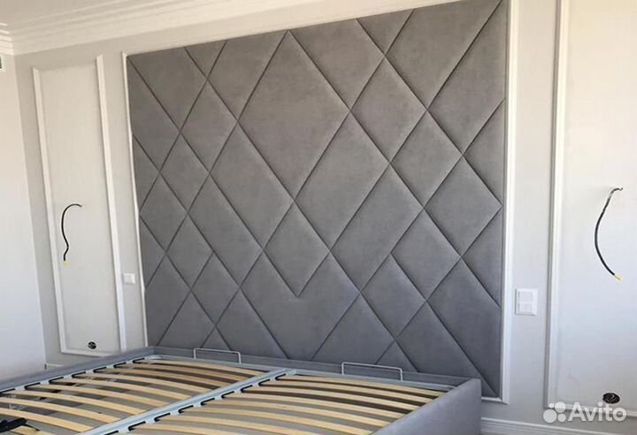 Мягкая настенная панель для спальни n1