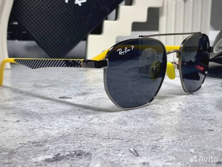 Очки Ray Ban Ferrari желтые