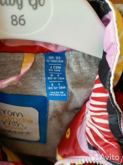 Детский демисезонный комбинезон на девочку 86
