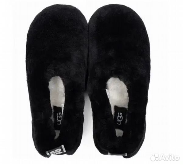 Ugg Hailey Fluff Slippers Black/natural