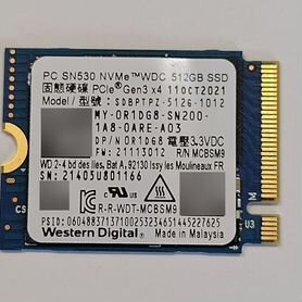 SSD m.2 2230 512Gb nvme Western Digital