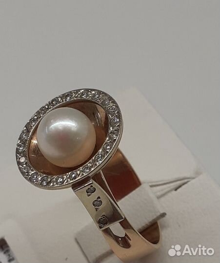 Кольцо, золото, 583, бриллианты