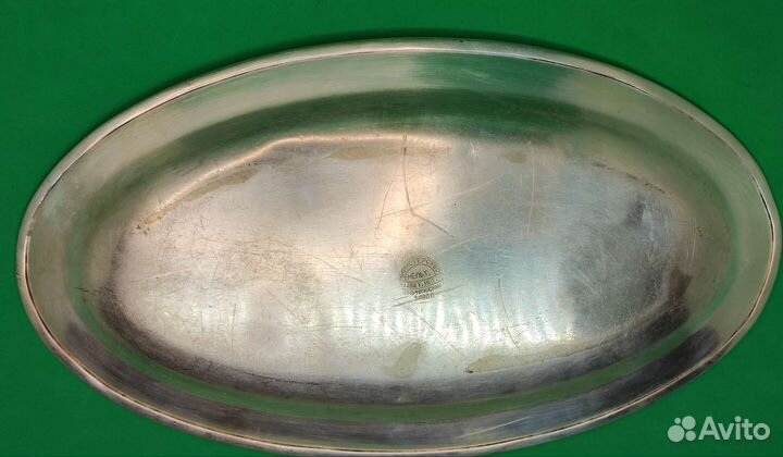 Мельхиор блюдо селëдочница Кольчугино.Посуда СССР