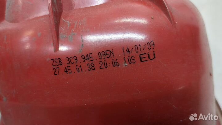 Фонарь (задний) левый Volkswagen Passat 6, 2009