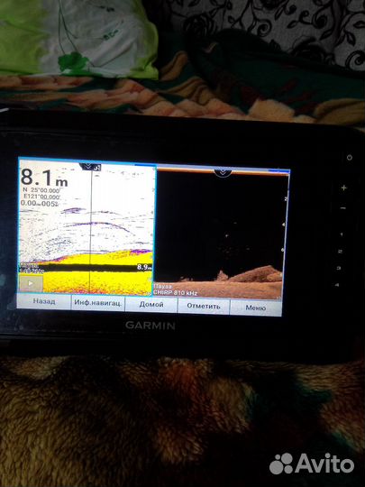 Продам эхолот Гармин эхомап 73sv с датчиком gt54