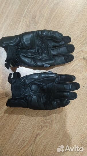Мото перчатки кожаные
