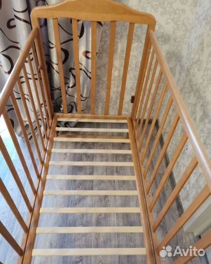 Детская кроватка+матрас+доска для пеленания