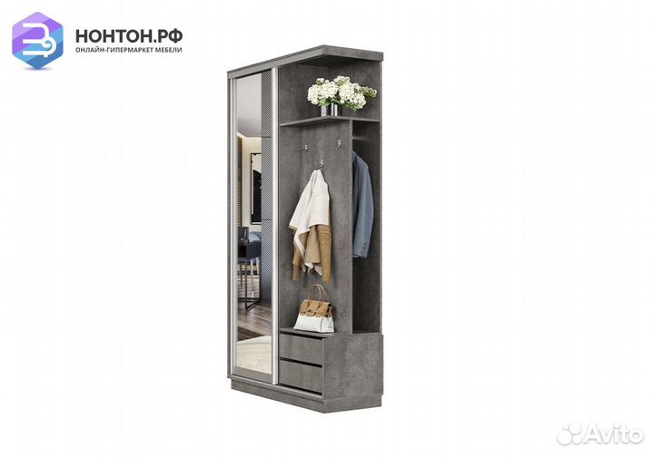 Прихожая-купе Анха бетон