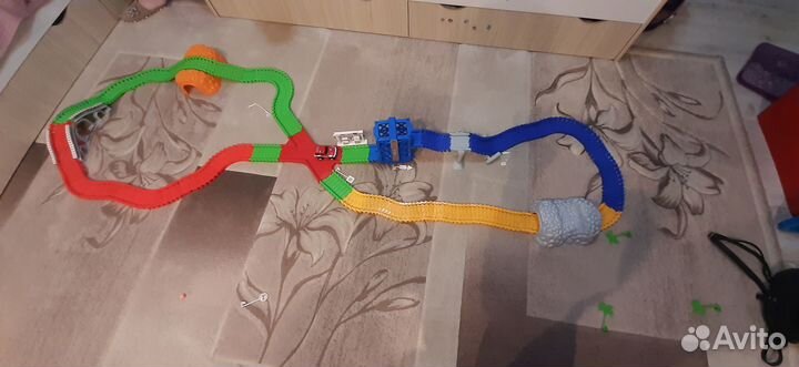 Автотрек гибкий с машинкой. Детские игрушки