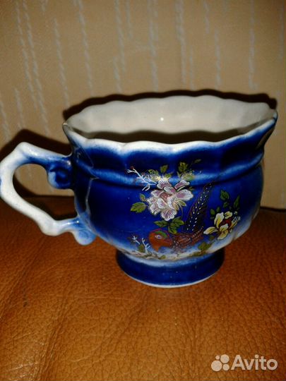 Набор чайной посуды,гжель Квартет, с золотой роспи