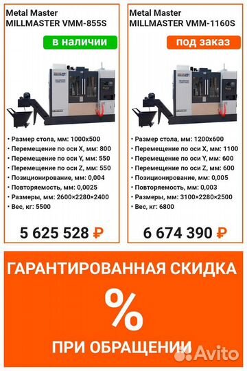 Фрезерный станок с чпу Metal Master VMM-855S