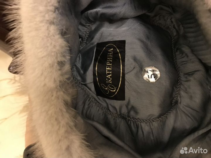 Шапка из голубой норки