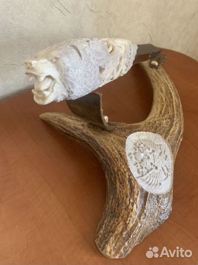 Сувенирная композиция из рога сохатого