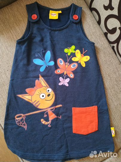 Платье, лосины для девочки 4-5 лет, 110