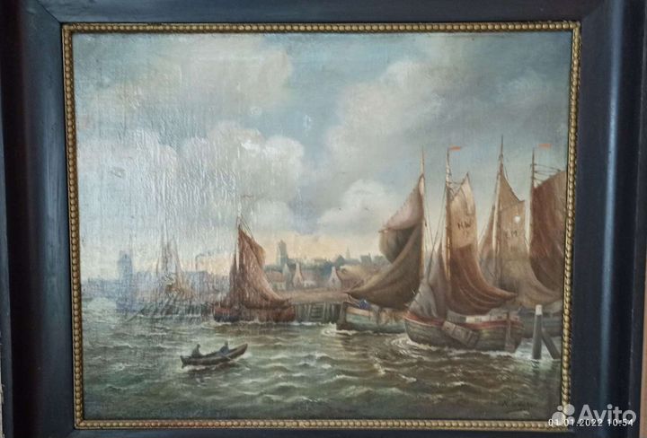 Картина маслом на холсте старинная